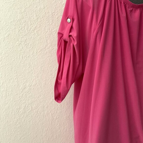 NY COLLECTIONS PLUS SIZE ¾ ROLL TAB LIGHTWEIGHT TOP 3X - Picture 10 of 13